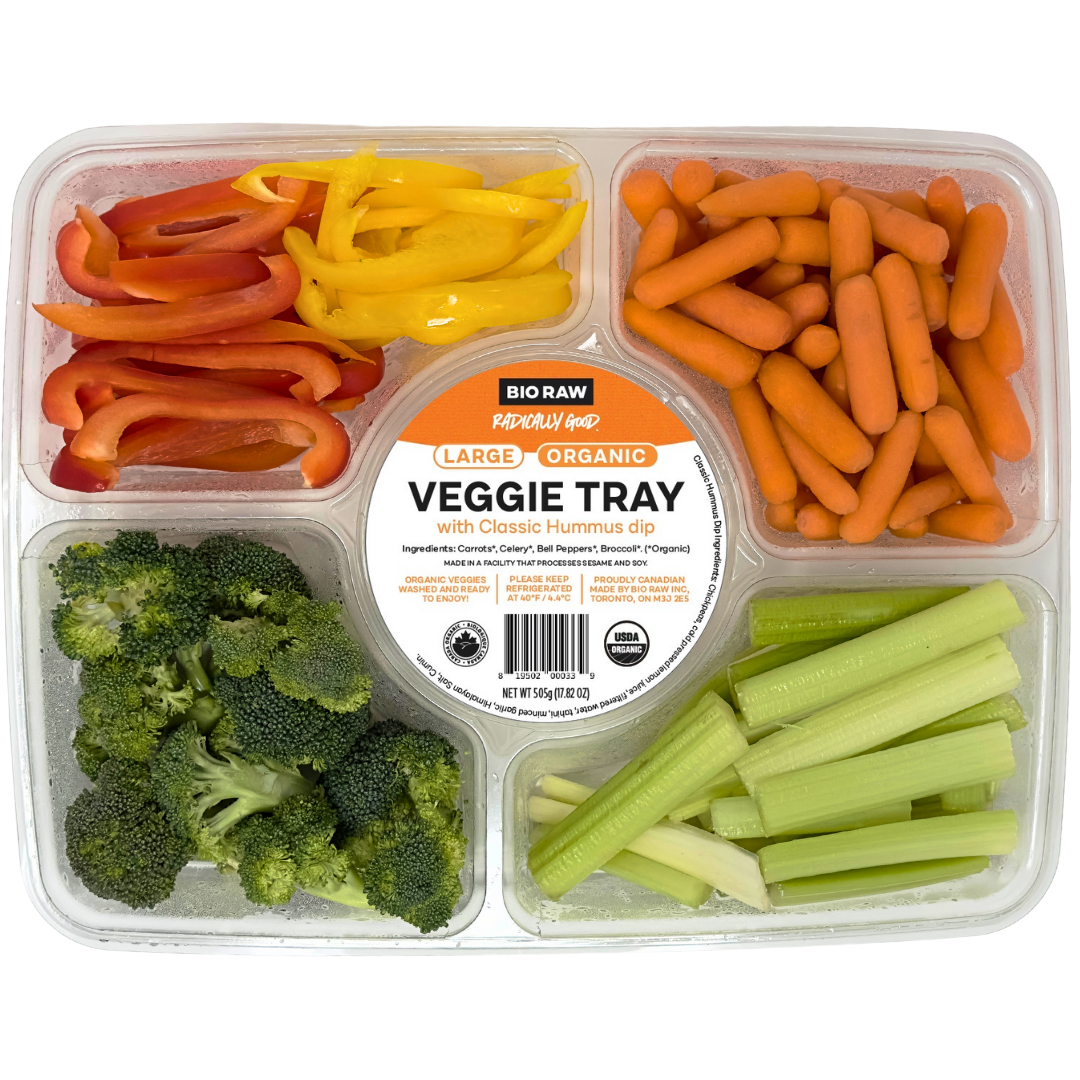 Veggie Tray with Classic Hummus BIO RAW